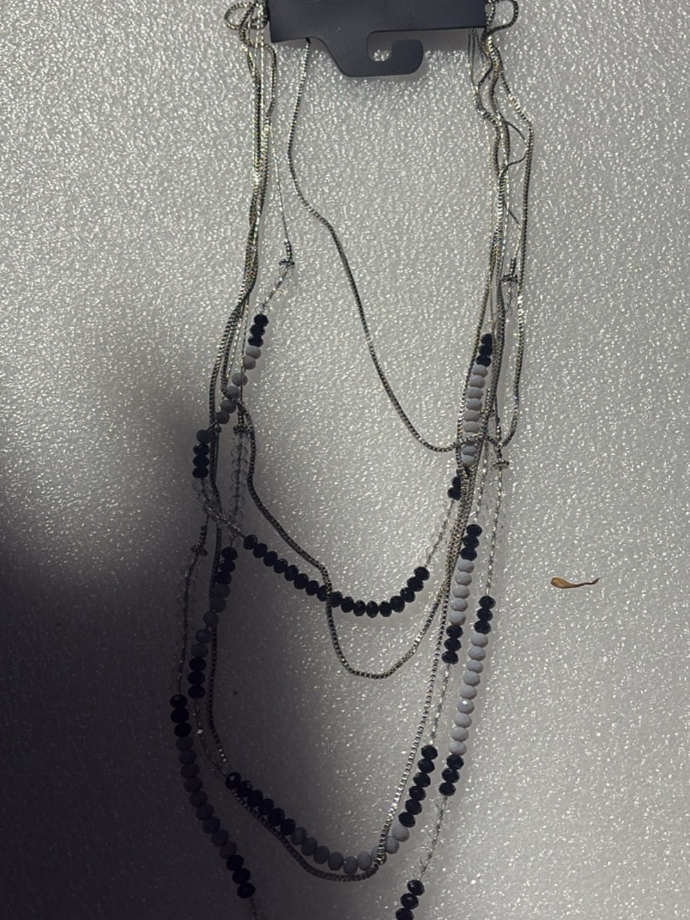 Vera Wang Black and White Multi-Strand Beaded Necklace